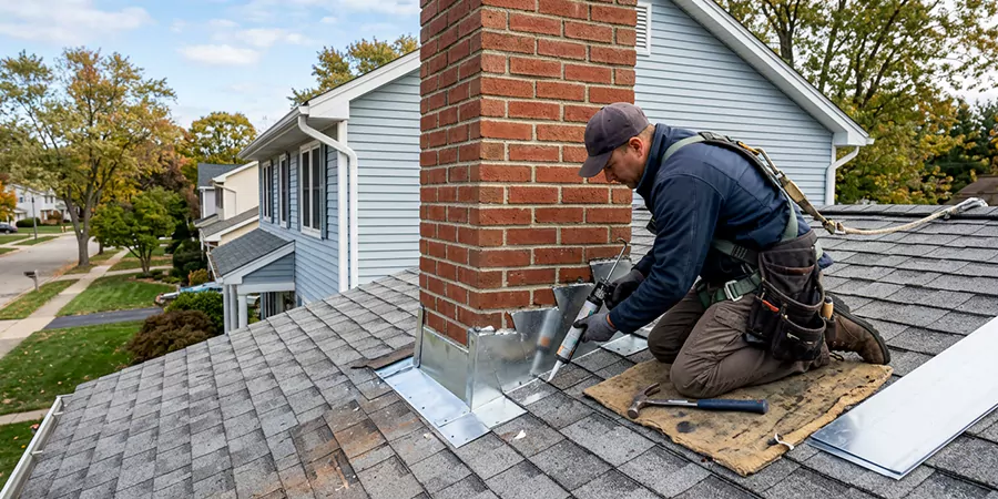 Roof and Chimney Flashing Leak Repair San Marcos