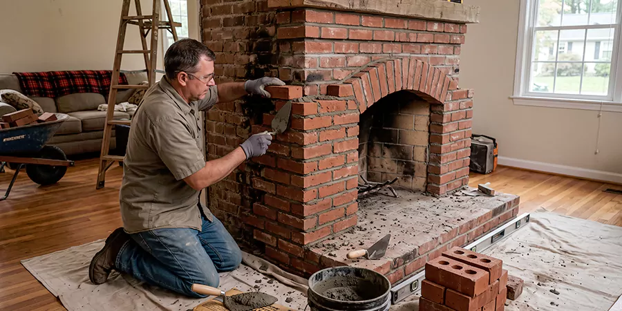 Rebuild Stone Fireplace San Marcos