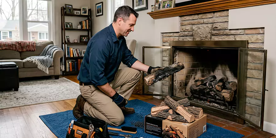 Replacing Gas Fireplace Logs San Marcos