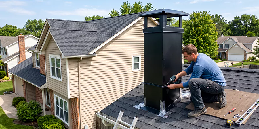 Prefab Chimney Chase Installation San Marcos